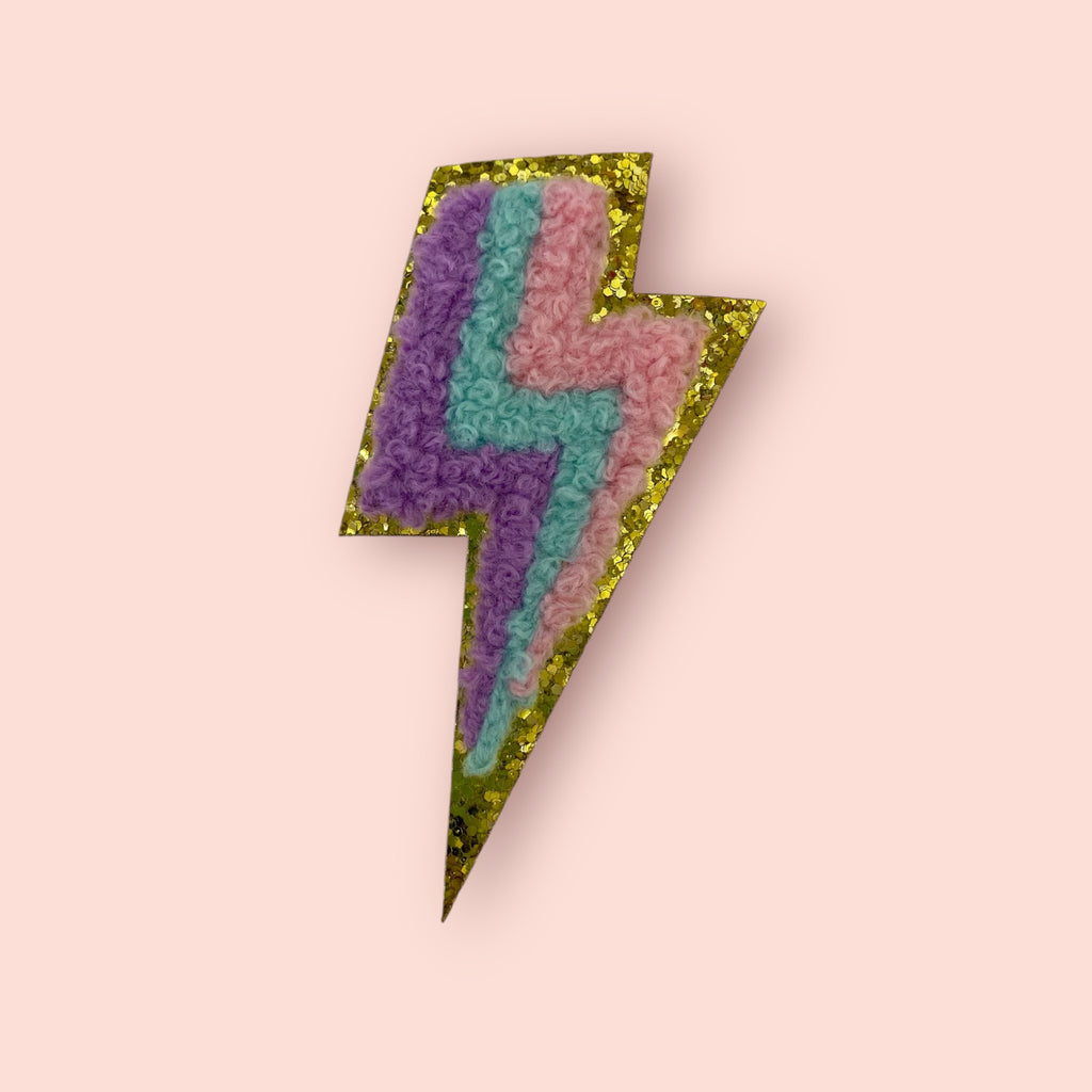 3 COLOR LIGHTING BOLT HAT PATCH