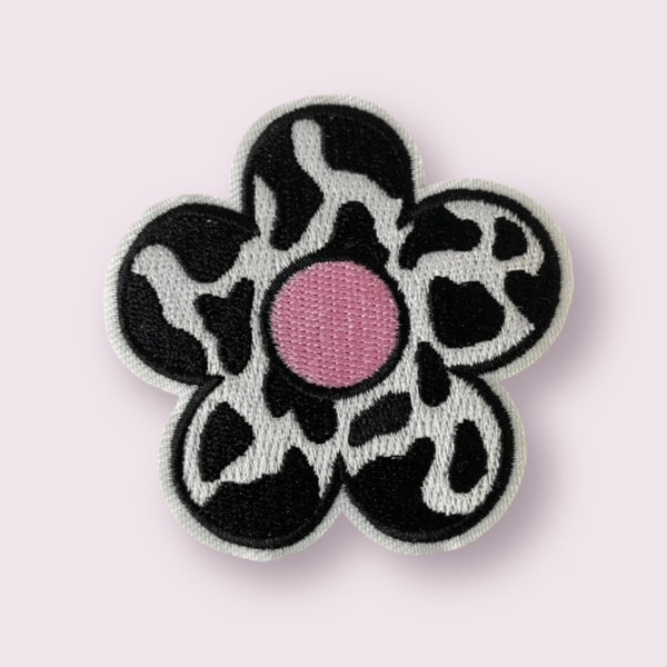 COWHIDE FLOWER HAT PATCH