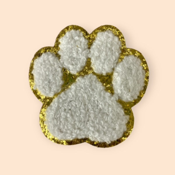 WHITE PAW HAT PATCH