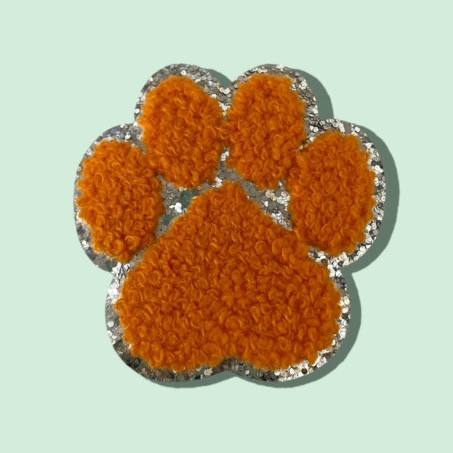 ORANGE PAW HAT PATCH