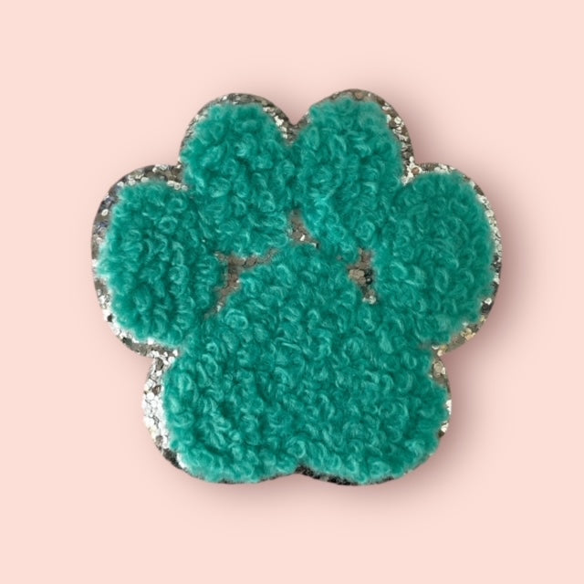 TEAL PAW HAT PATCH