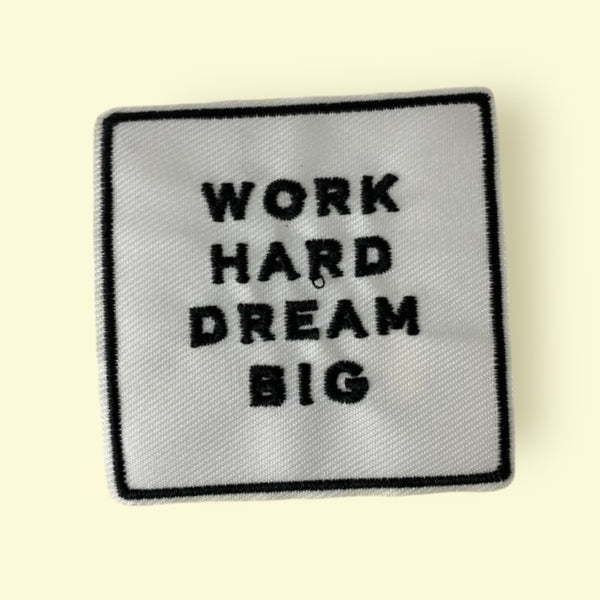 WORK HARD HAT PATCH