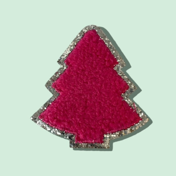 PINK/SILVER TREE HAT PATCH