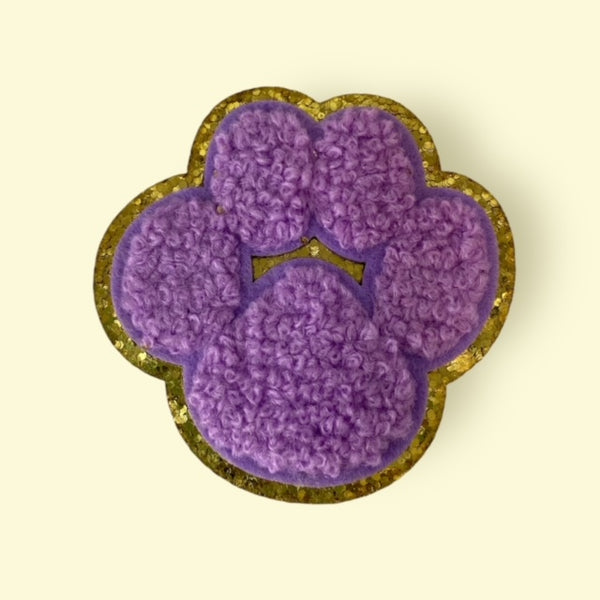 PURPLE PAW HAT PATCH