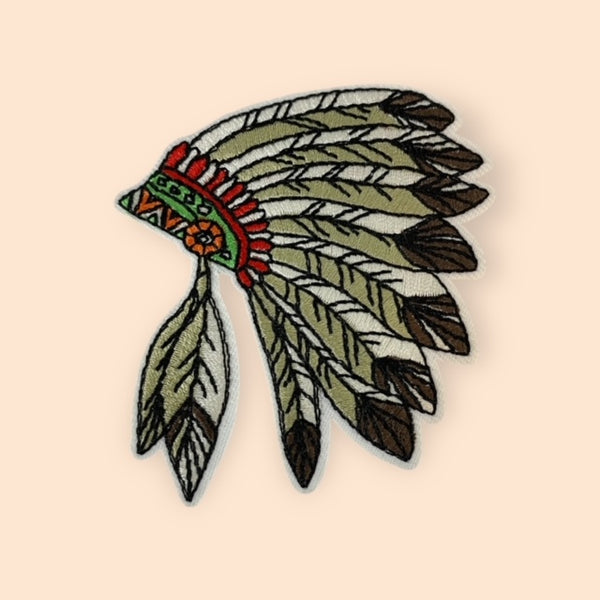 INDIAN HEADDRESS HAT PATCH