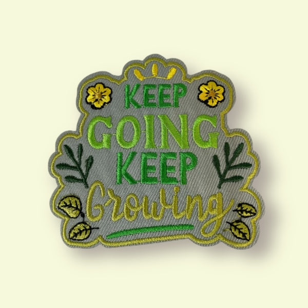 KEEP GOING KEEP GROWING HAT PATCH