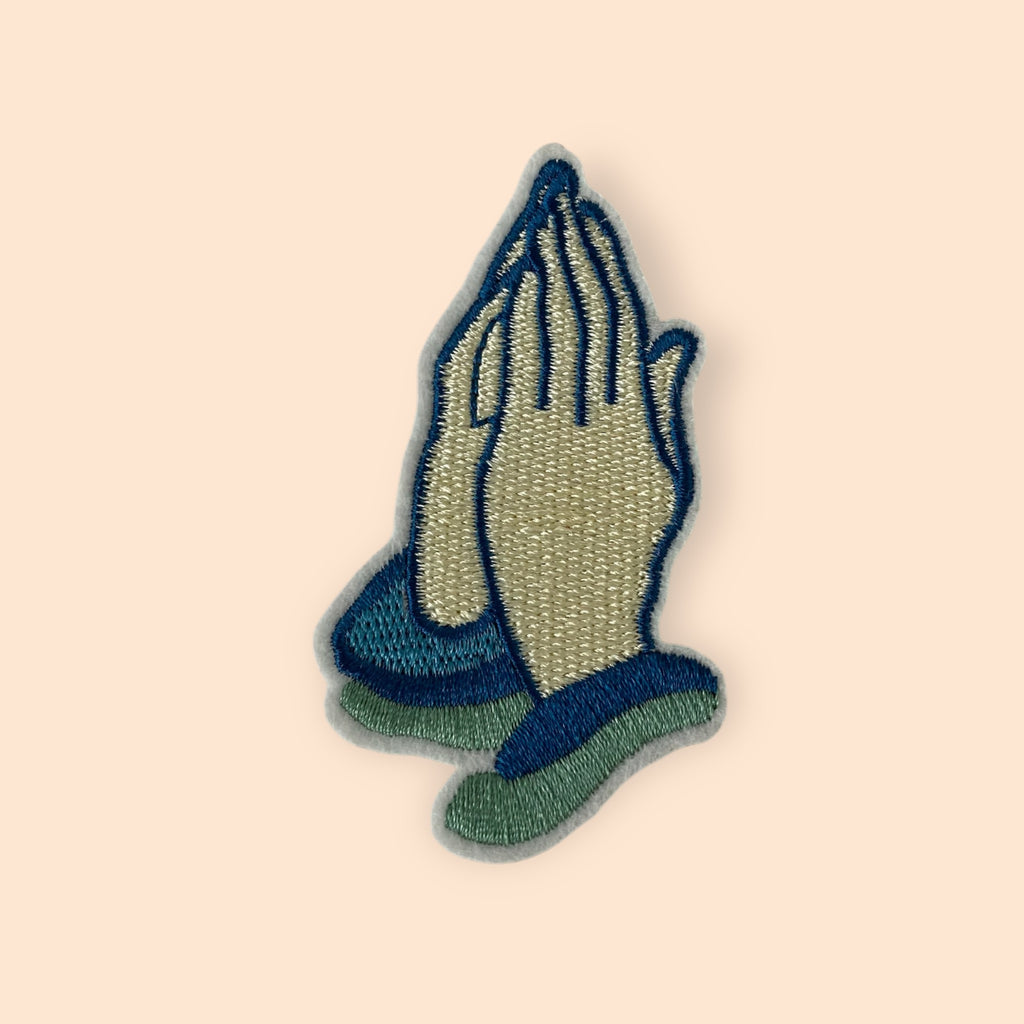 PRAYING HANDS HAT PATCH