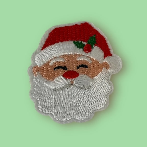 SANTA HEAD HAT PATCH