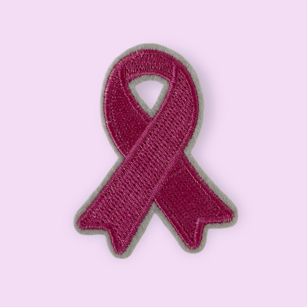 HOT PINK RIBBON HAT PATCH