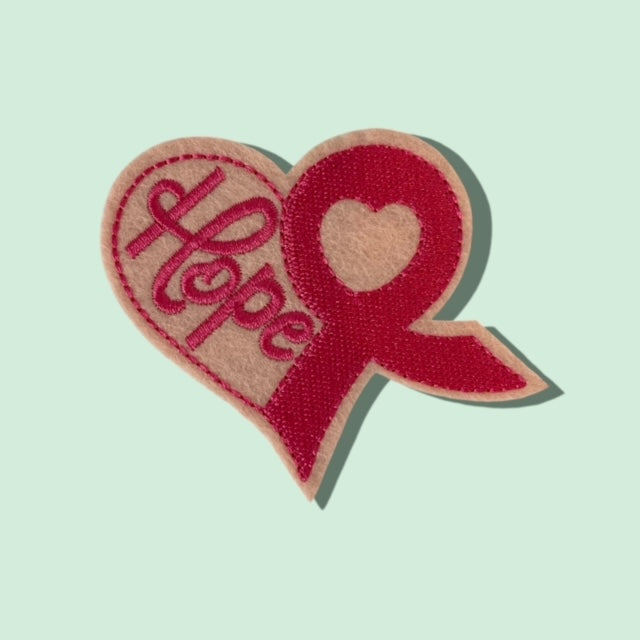 HOPE RIBBON HAT PATCH