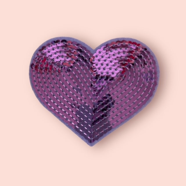 PURPLE SEQ HEART HAT PATCH