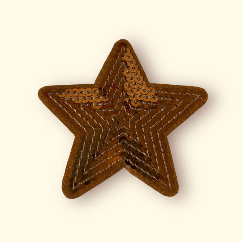 SEQ BROWN STAR HAT PATCH