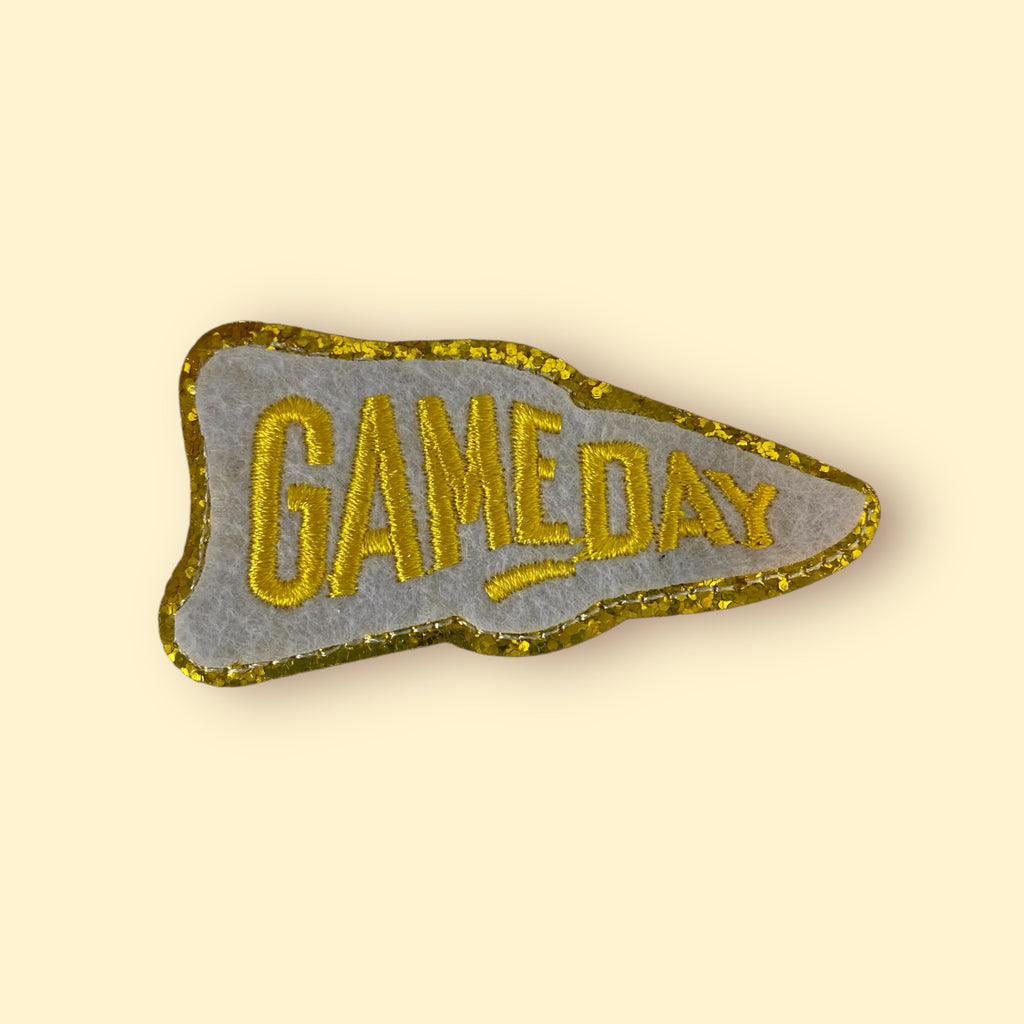 YELLOW GAME DAY FLAG HAT PATCH