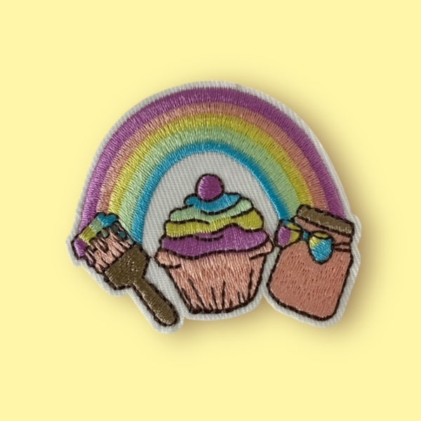 CUPCAKE RAINBOW HAT PATCH