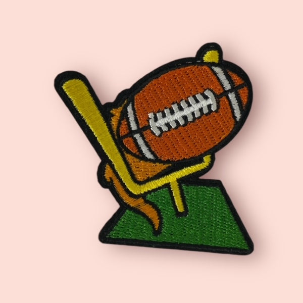 FOOTBALL FIELD GOAL HAT PATCH