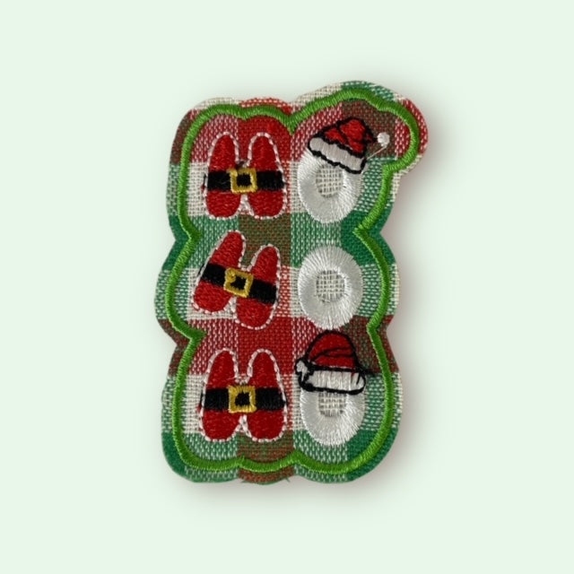 HO HO HO PLAID  HAT PATCH