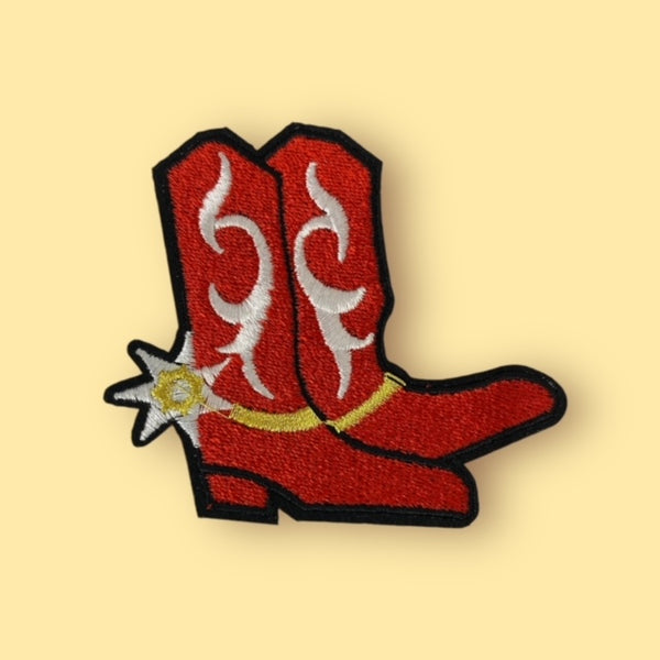 RED BOOTS HAT PATCH