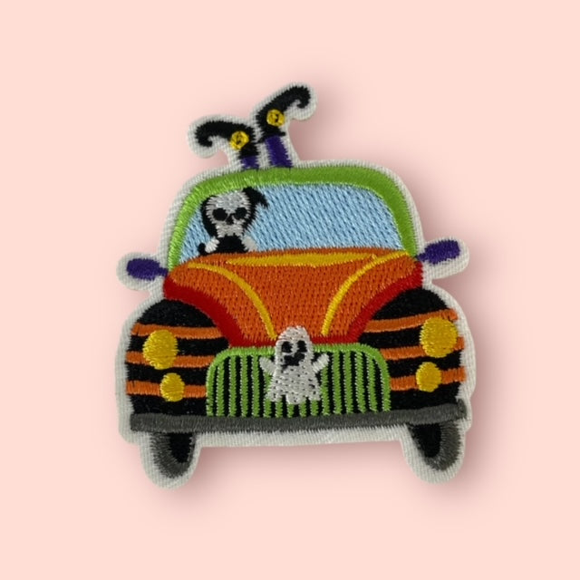 SKELTON CAR HAT PATCH