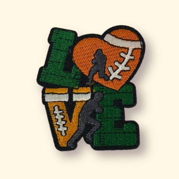 LOVE FOOTBALL HAT PATCH