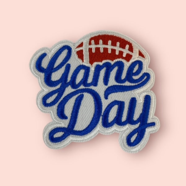 BLUE GAME DAY FOOTBALL HAT PATCH