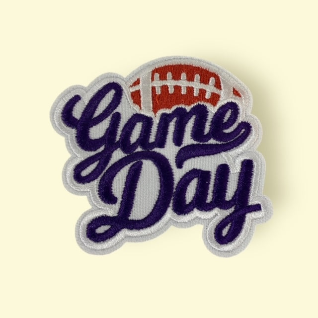 PURPLE GAME DAY FOOTBALL HAT PATCH