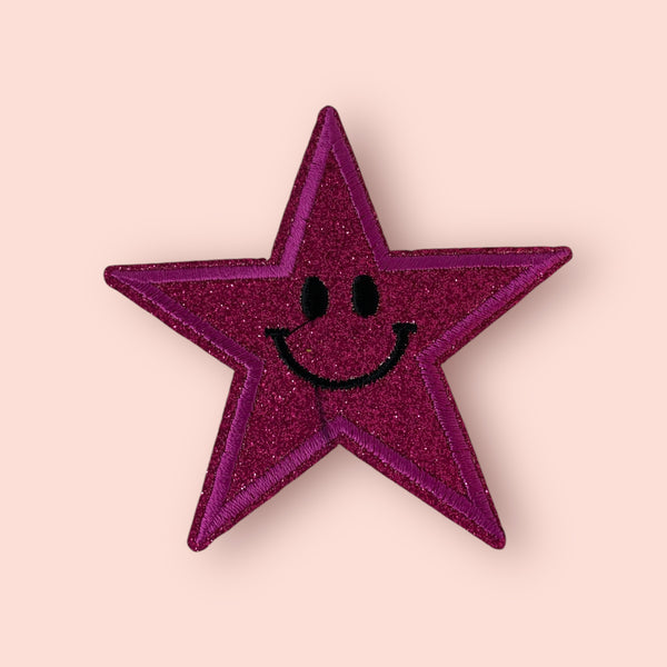 HAPPY STAR PINK HAT PATCH