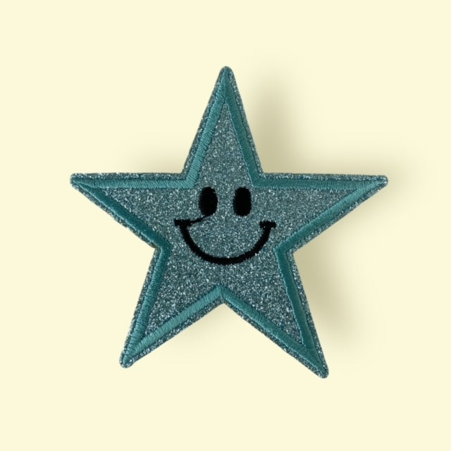 HAPPY STAR BLUE HAT PATCH