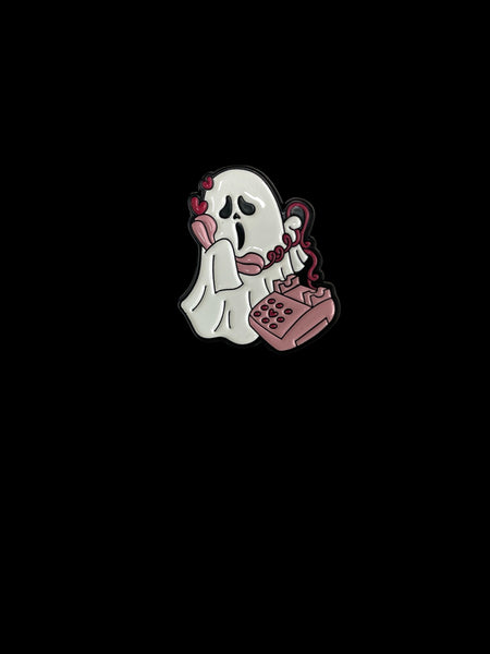 PHONE GHOST HAT PIN