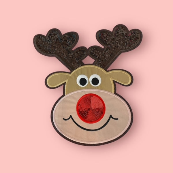 RED NOSE REINDEER BIG PATCH