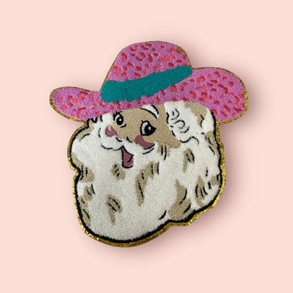 LEOPARD HAT SANTA BIG PATCH