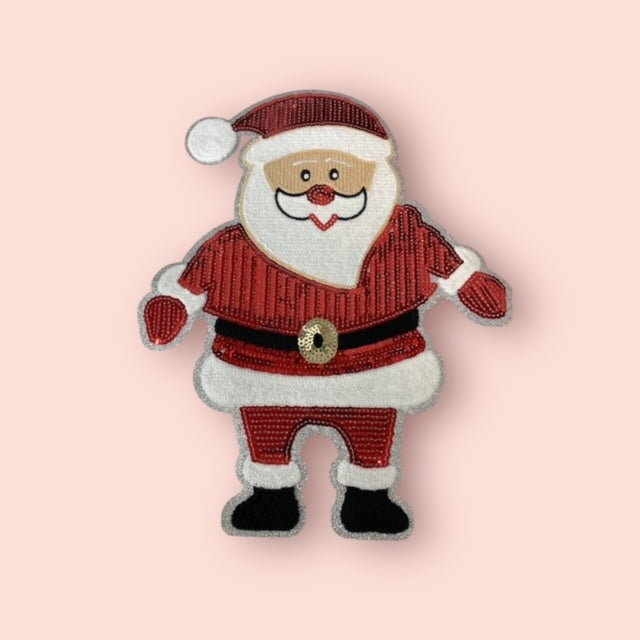 SEQ RED SANTA CARTOON BIG PATCH