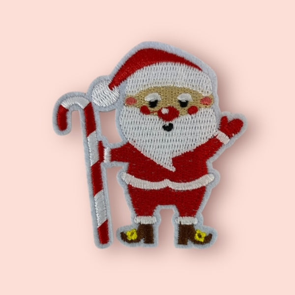 CANDY CANE SANTA HAT PATCH