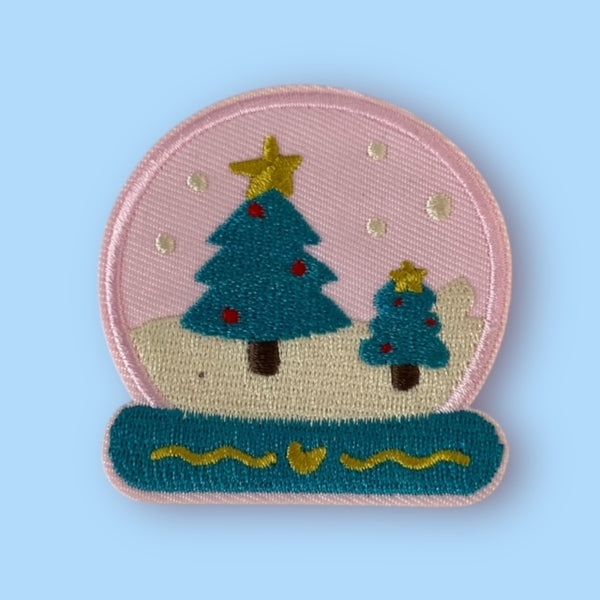 PINK SNOW GLOBE HAT PATCH