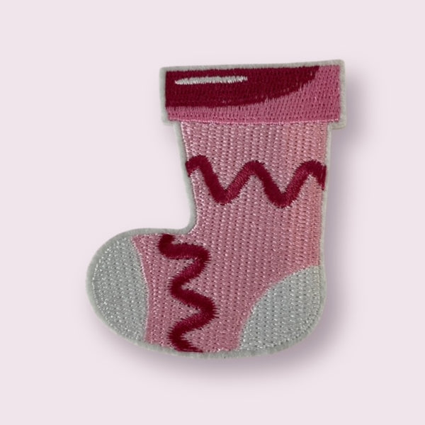 PINK STOCKING HAT PATCH