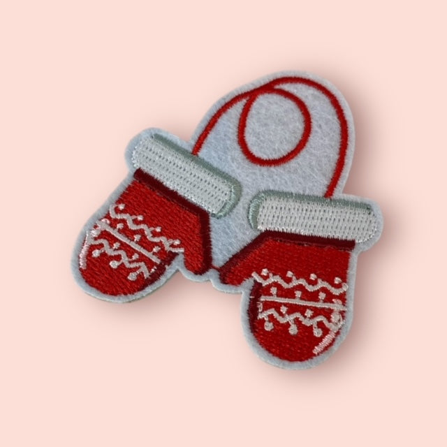 RED GLOVES HAT PATCH