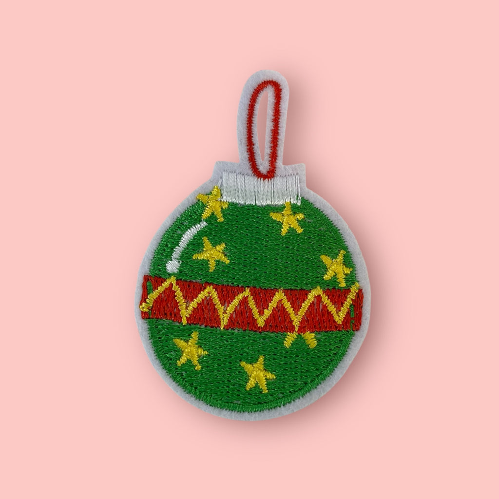 STAR GREEN ORNAMENT HAT PATCH