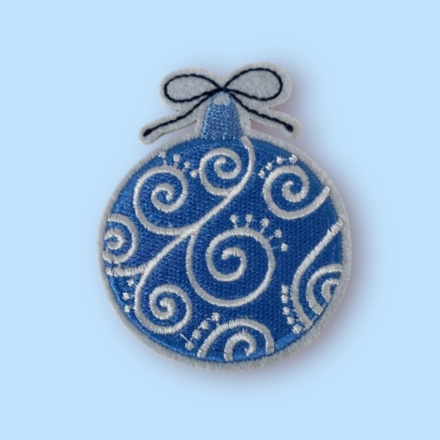 BLUE ORNAMENT HAT PATCH