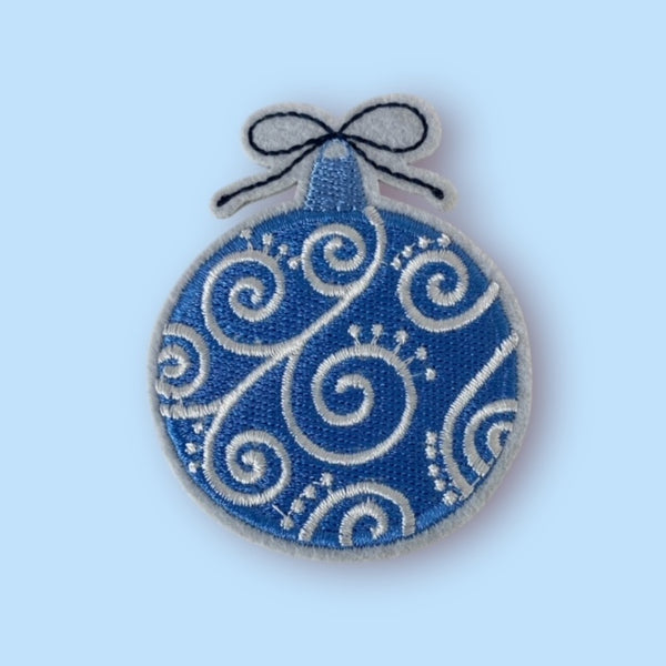 BLUE ORNAMENT HAT PATCH