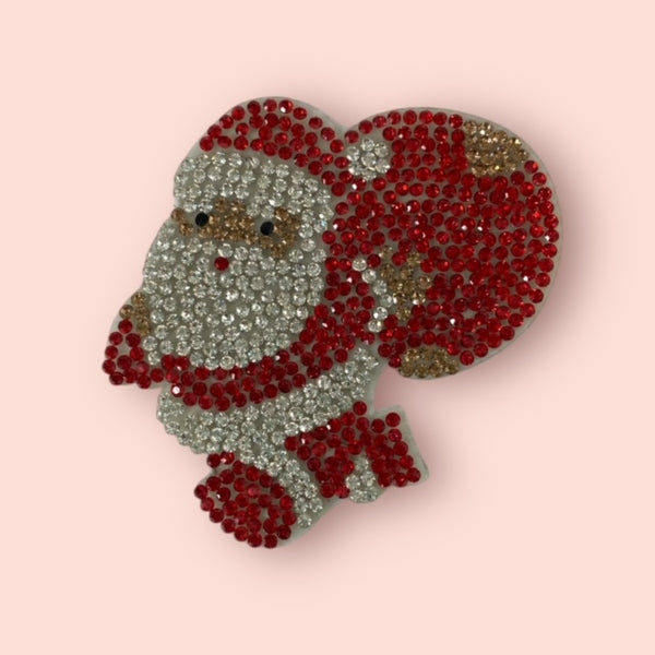 RHINESTONE SANTA HAT PATCH