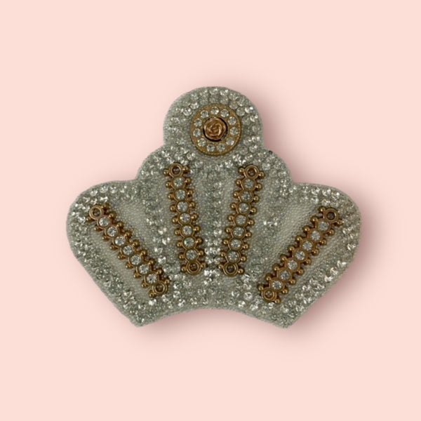 RHINESTONE CROWN HAT PATCH