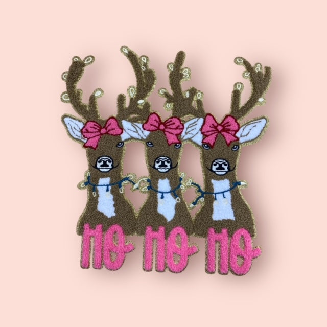 HO HO HO DEER BIG PATCH