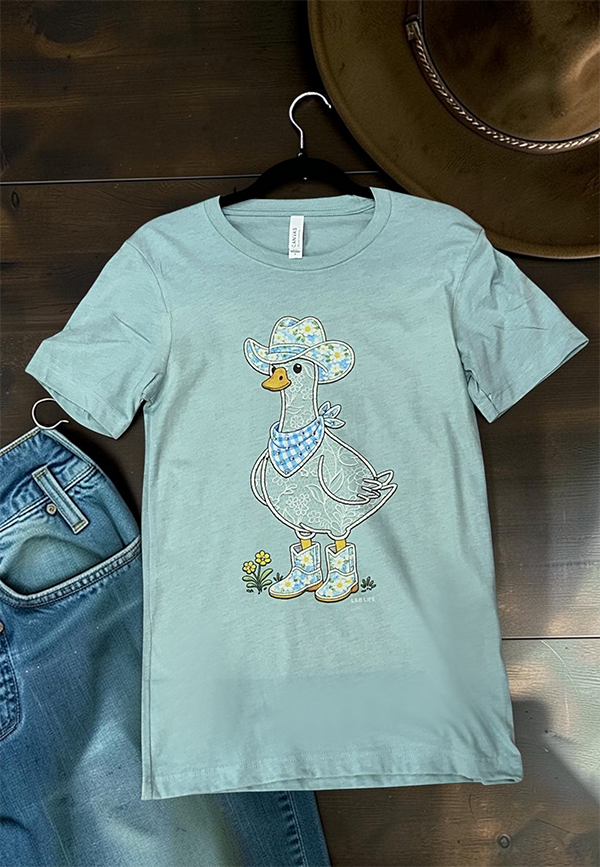 BC DTF HAT DUCK TEE - HEATHER DEEP TEAL