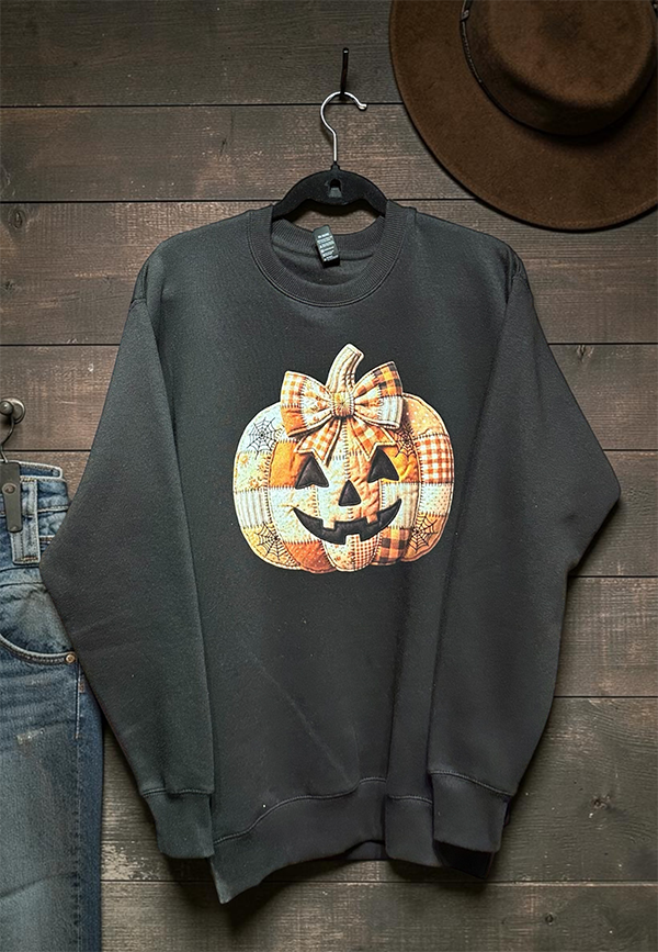 GILIDAN SS DTF PUMPKIN TEE - BLACK