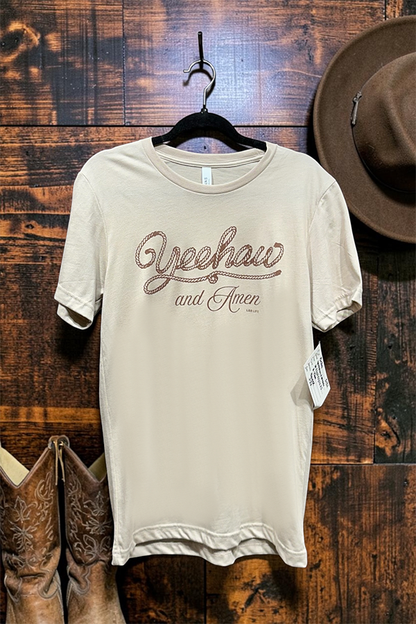 BC DTF YEEHAW TEE - CREAM