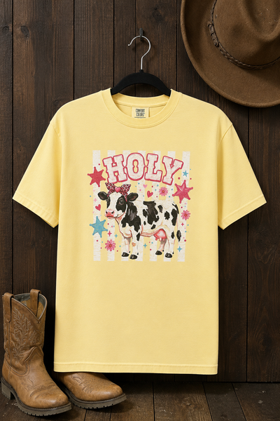 CC DTF HOLY COW TEE - BUTTER