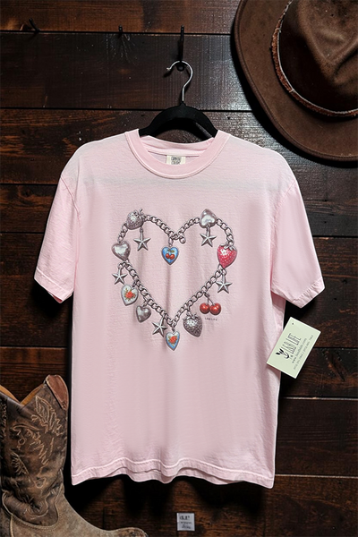 CC DTF HEART JEWELS TEE - BLOSSOM