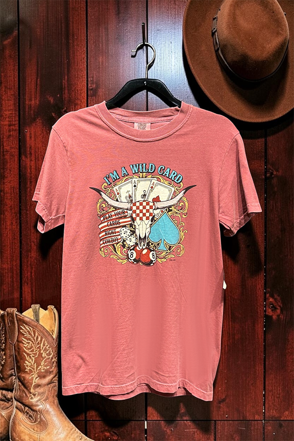 CC DTF WILD CARD TEE - WATERMELON