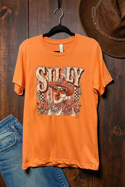 BC DTF SILLY DUCK TEE - HEATHER ORANGE