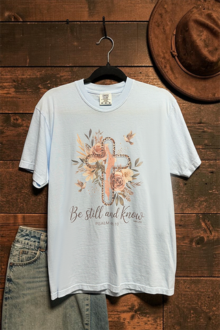 CC DTF BE STILL TEE - CHAMBRAY