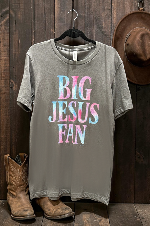 BC DTF BIG JESUS FAN TEE - PEBBLE BROWN